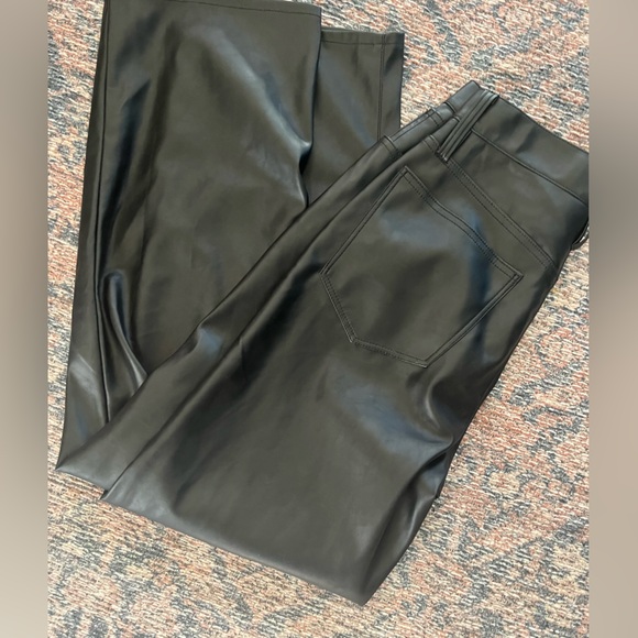 Madewell faux leather vintage wide leg pant - Picture 2 of 4